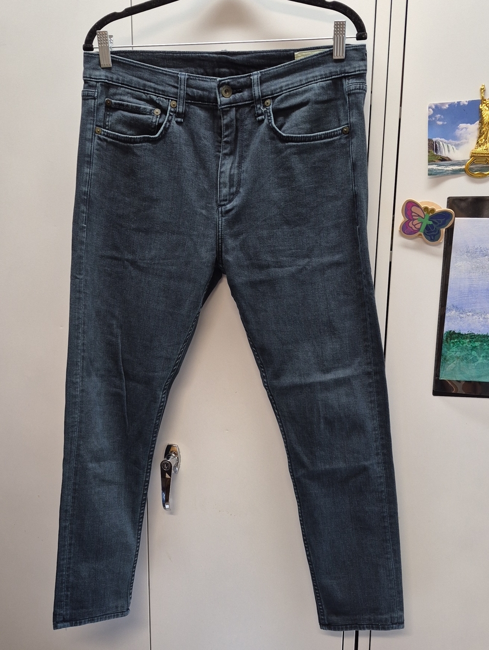 rag & bone Men's Skinny Jeans in Dark Blue